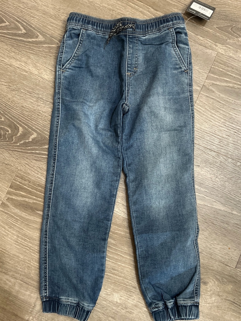 Eddie Bauer Denim Jogger Pants Boys Size XS (5/6) Blue Flex NWT